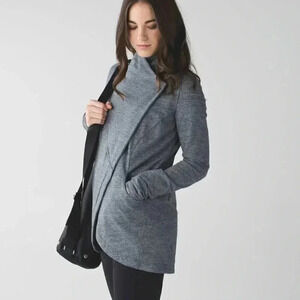 Lululemon “that’s a wrap” long sleeve terry lightweight casual yoga sweater 4